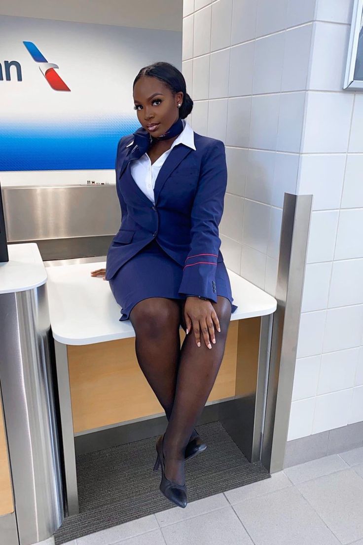 christa paulsen add flight attendant up skirt image