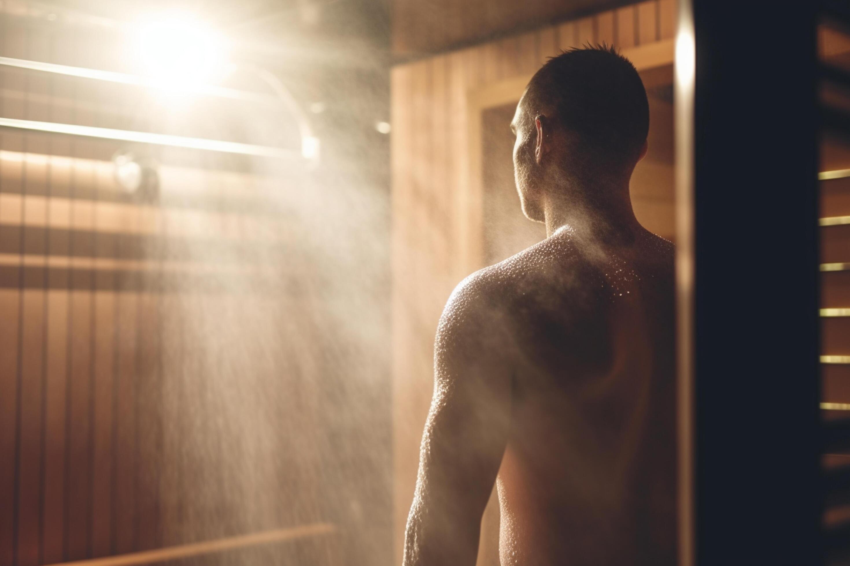 clarence ortiz add naked guy in sauna photo