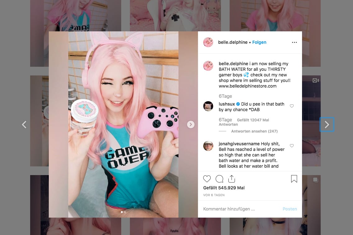 cynthia iligan add new belle delphine image