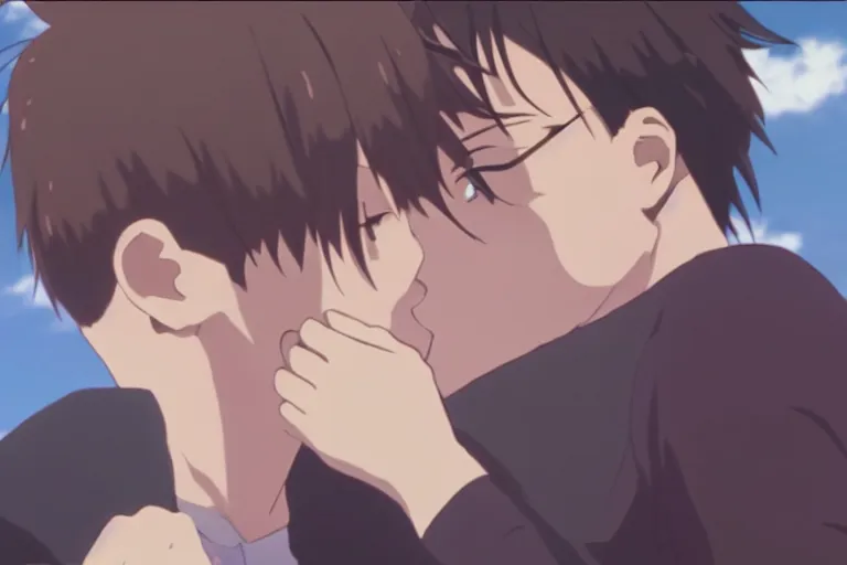 beau hawk add anime men kissing photo