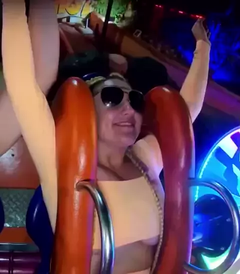 angela rossignoli add rollercoaster nip slips photo