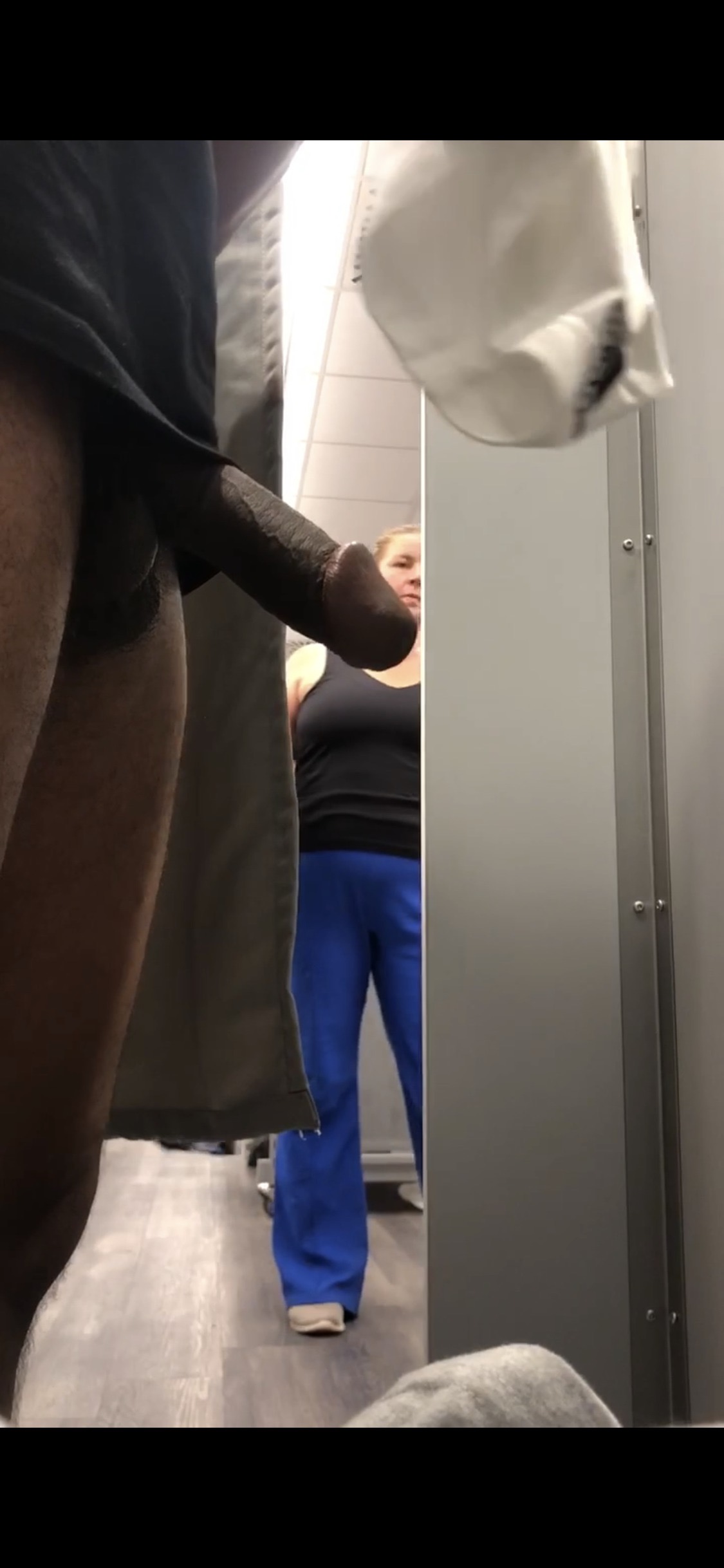 brenda barns add changing room dickflash image