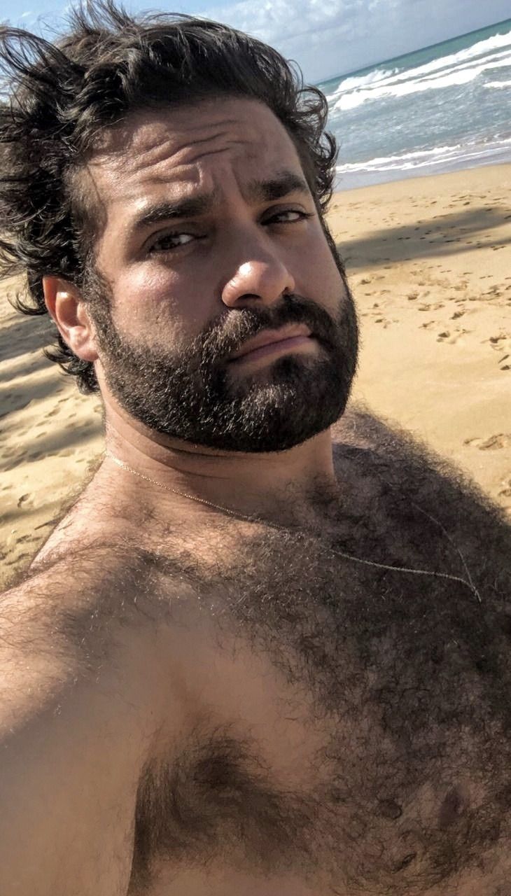 brett treacy add hairy guys on the beach image