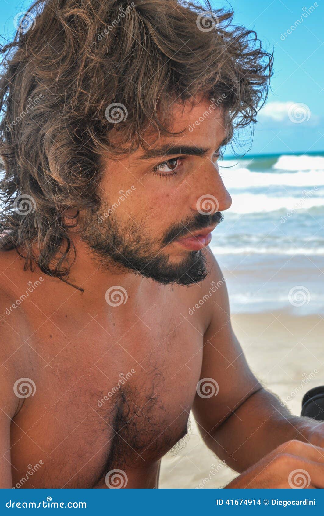 cindy schult add hairy guys on the beach photo