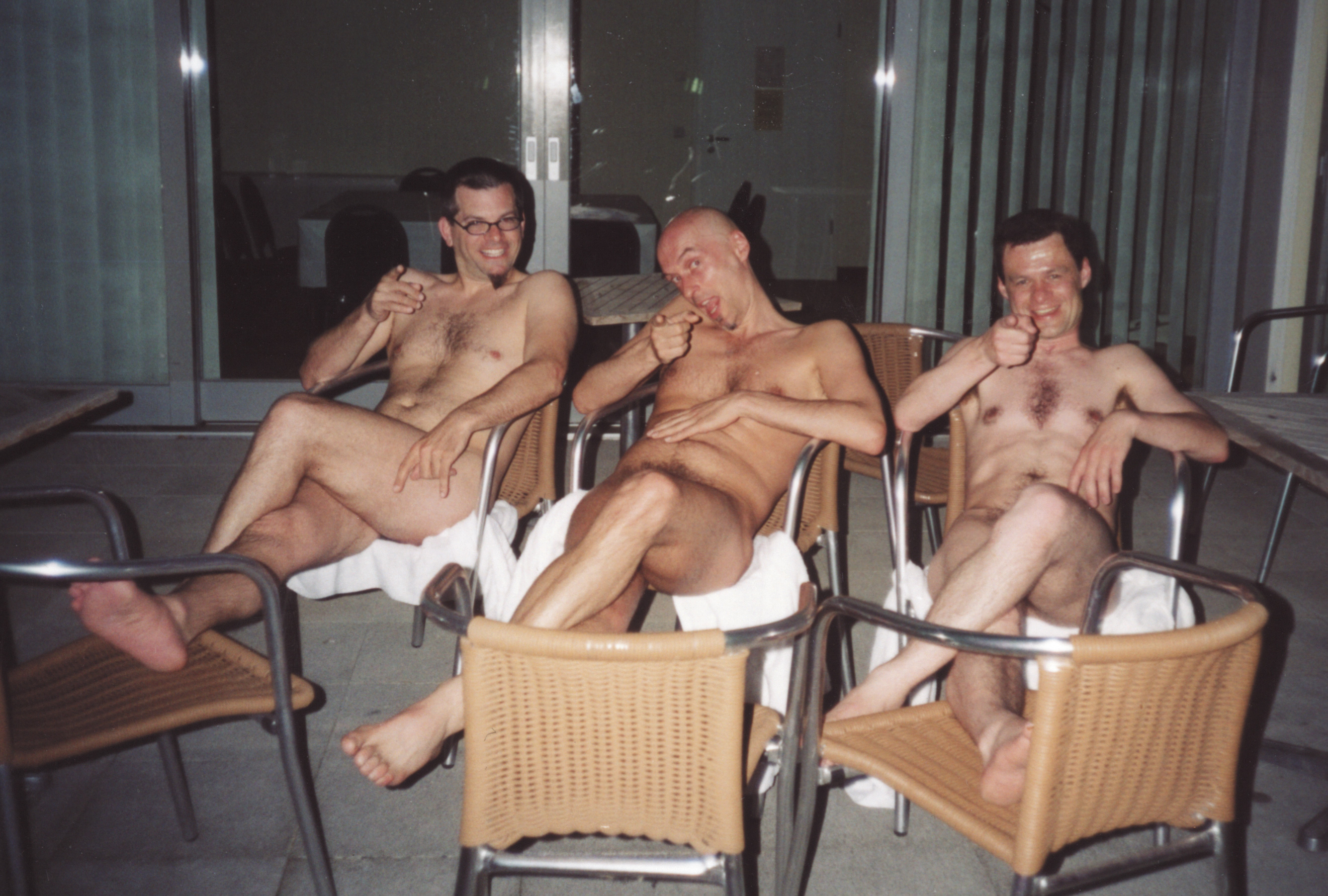 bernie barker add naked guy in sauna photo