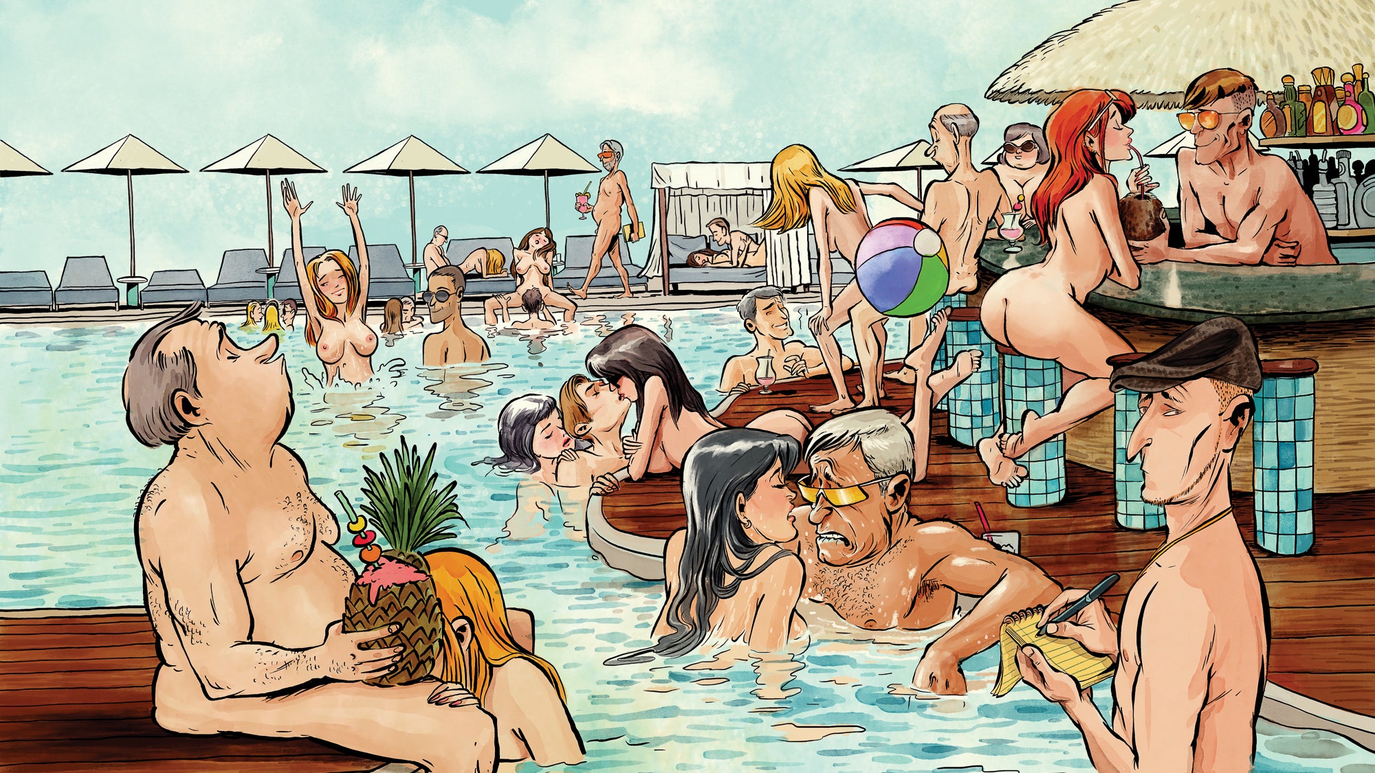 brett bodine add orgy resort photo